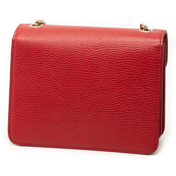 GUCCI Authentic Red Leather Shoulder Bag - Picture 2 of 6